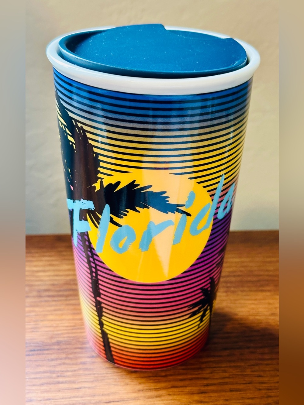Starbucks Florida Traveler Ceramic Tumbler Mug 12oz Local Collection 2016 NEW